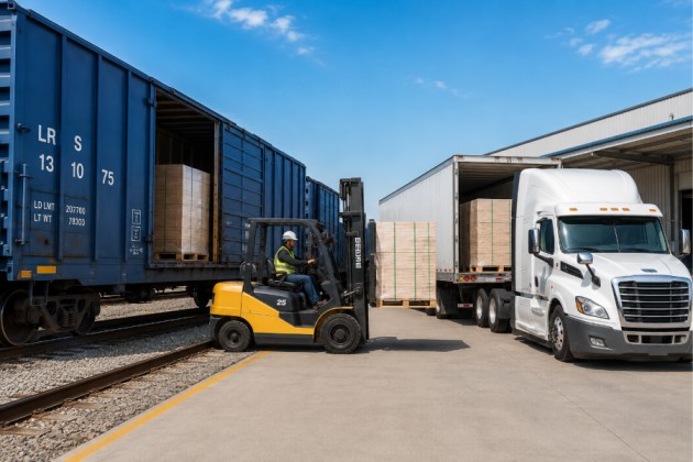 rail to truck transloading